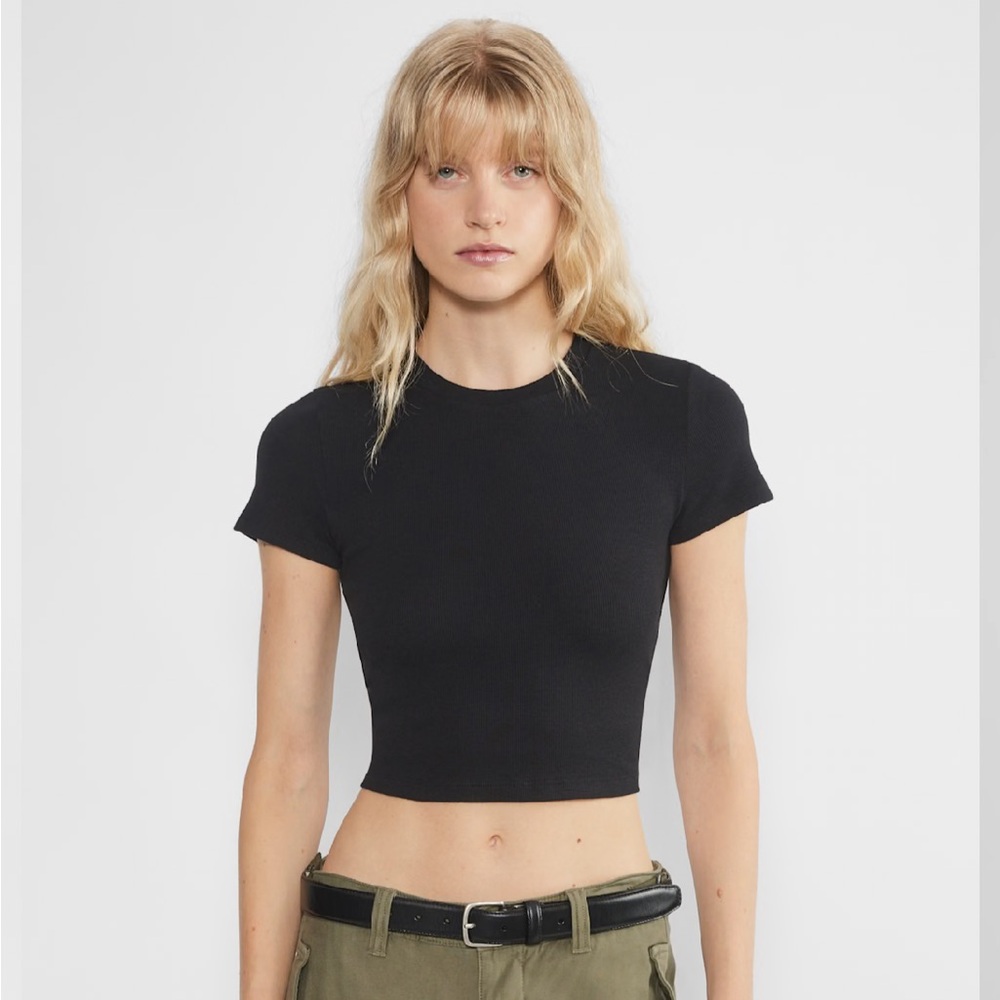 TNA Black Crop Top